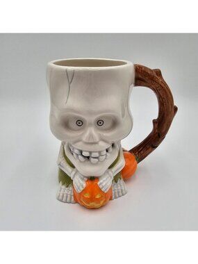 VTG Garden Ridge Ceramic Adorable Skeleton Mug Halloween Holiday Spooky Decor